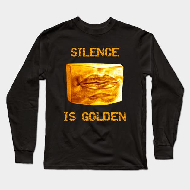 "Silence is golden" Pring Long Sleeve T-Shirt by SPACE ART & NATURE SHIRTS 